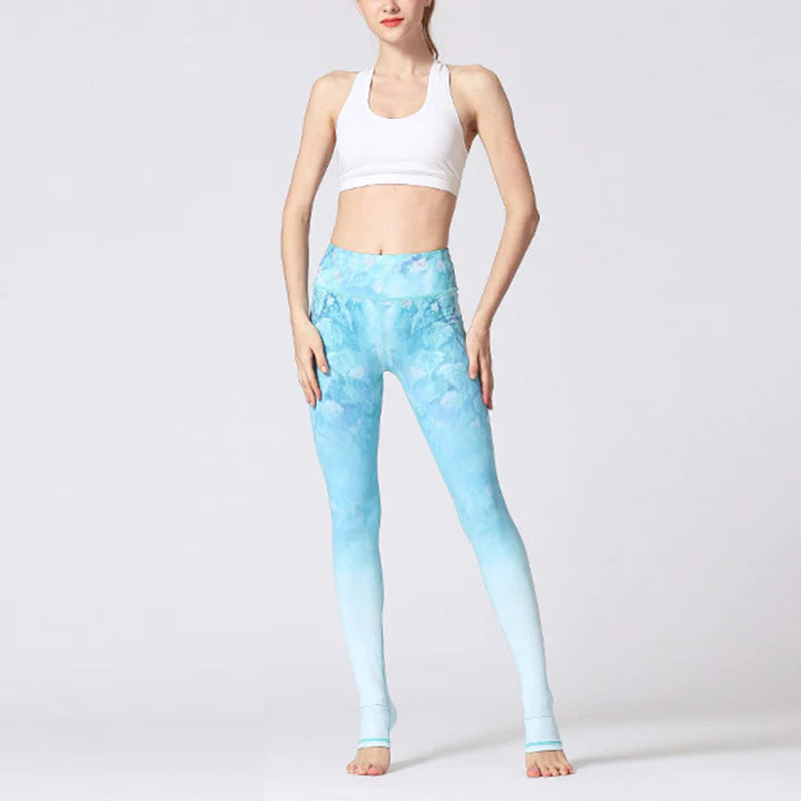 Legging de Yoga Femme Motif Fleur de Lotus – Pantalon Fitness et Bien-être