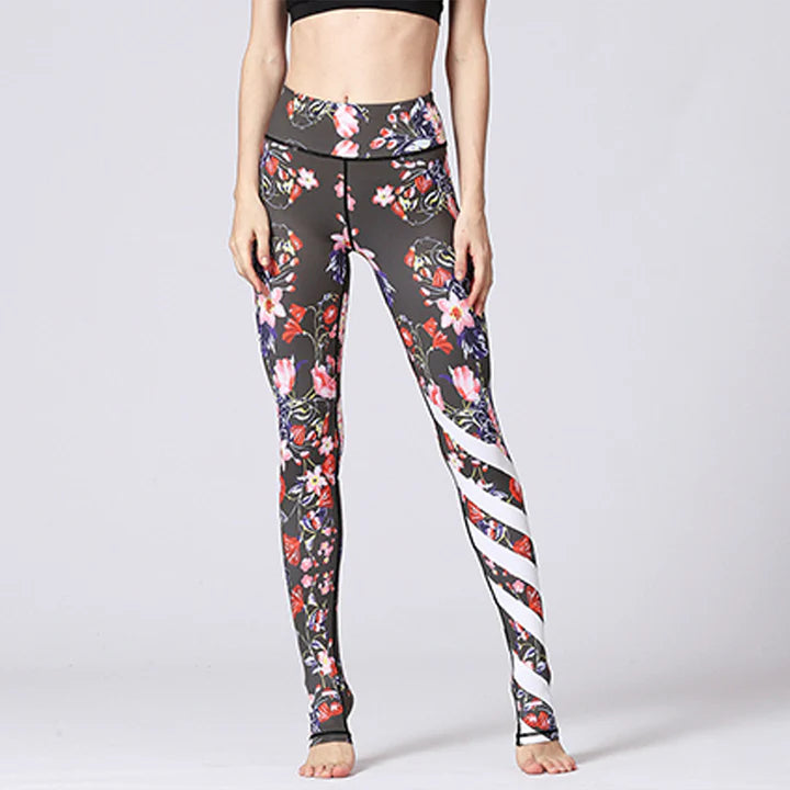 Legging de Yoga Femme Motif Fleur de Lotus – Pantalon Fitness et Bien-être
