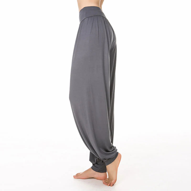 Pantalon Sarouel Long de Yoga et Danse en Modal Uni