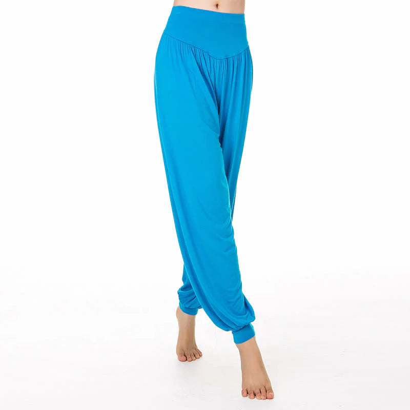 Pantalon Sarouel Long de Yoga et Danse en Modal Uni