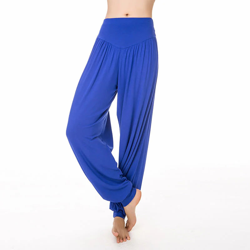 Pantalon Sarouel Long de Yoga et Danse en Modal Uni