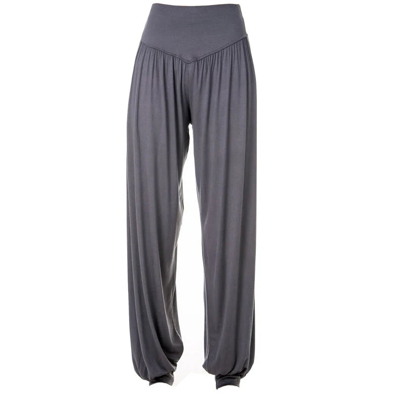 Pantalon Sarouel Long de Yoga et Danse en Modal Uni