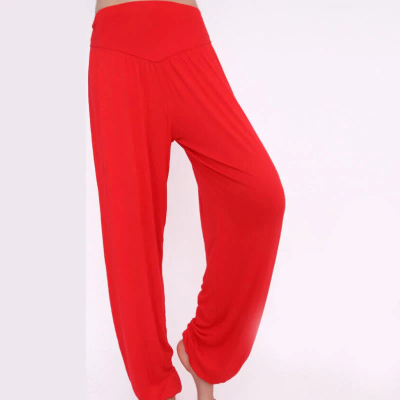 Pantalon Sarouel Long de Yoga et Danse en Modal Uni