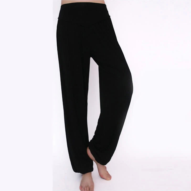 Pantalon Sarouel Long de Yoga et Danse en Modal Uni
