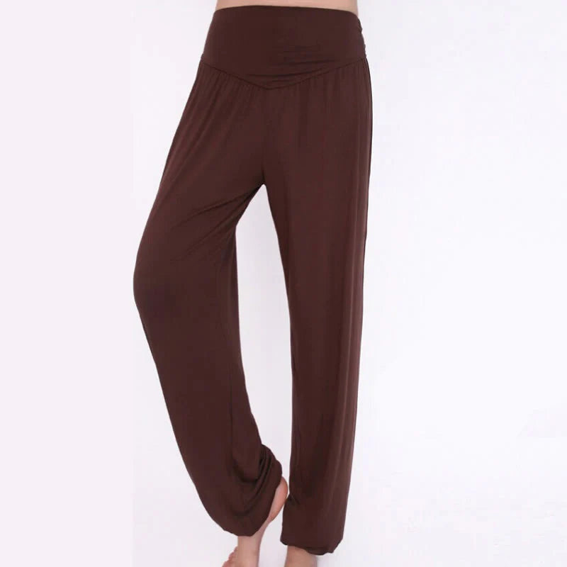 Pantalon Sarouel Long de Yoga et Danse en Modal Uni