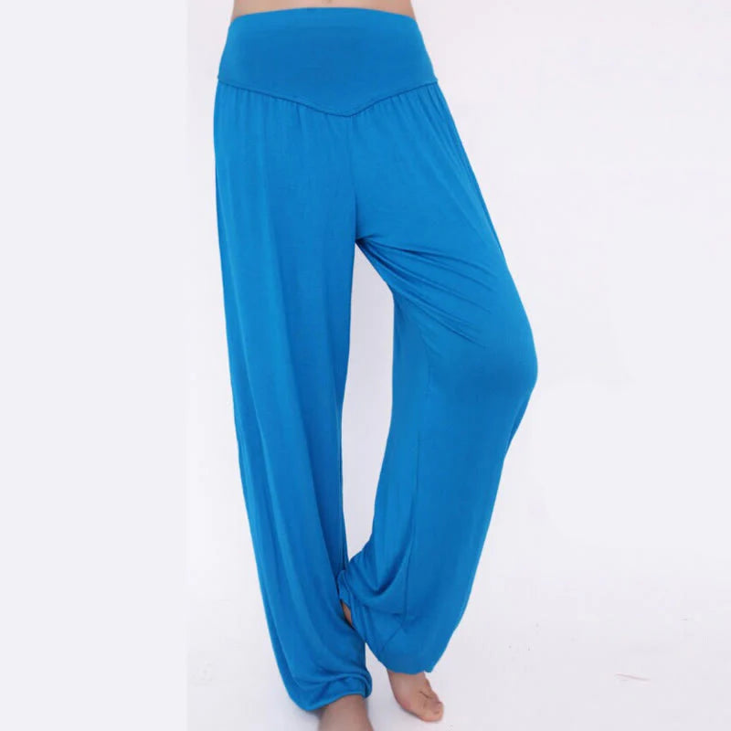 Pantalon Sarouel Long de Yoga et Danse en Modal Uni