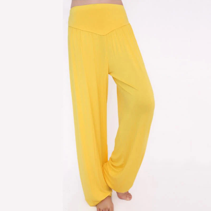 Pantalon Sarouel Long de Yoga et Danse en Modal Uni