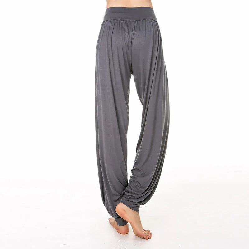 Pantalon Sarouel Long de Yoga et Danse en Modal Uni