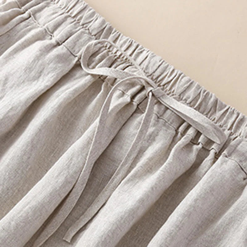 Pantalon Sarouel Décontracté pour Femme à Cordon de Serrage avec Motif de Fleurs – Coupe Ample avec Poches