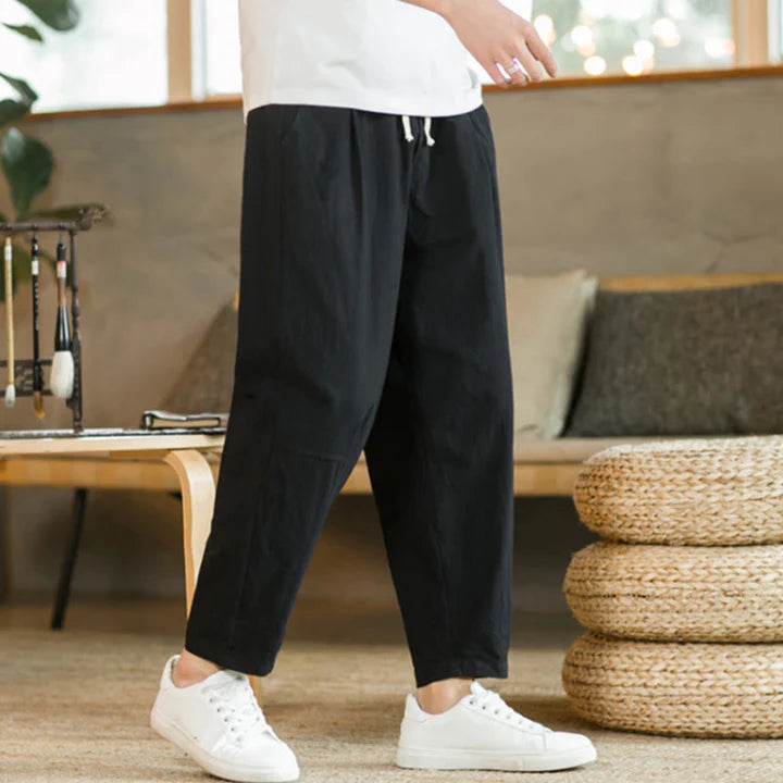 Pantalon d’Été pour Homme en Coton avec Poches