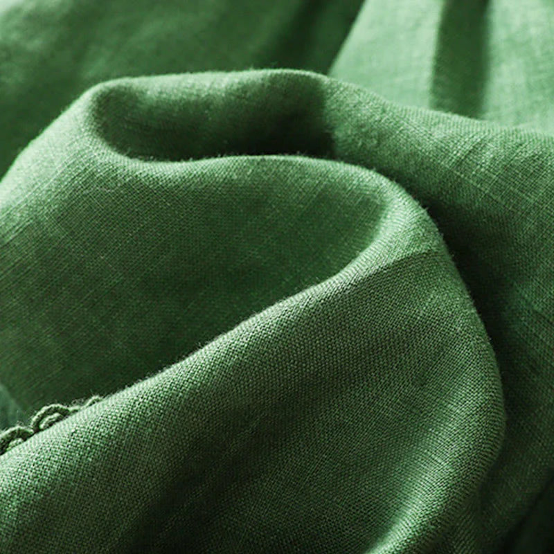 Pantalon Sarouel d’Été pour Femme en Coton avec Cordon de Serrage et Poches