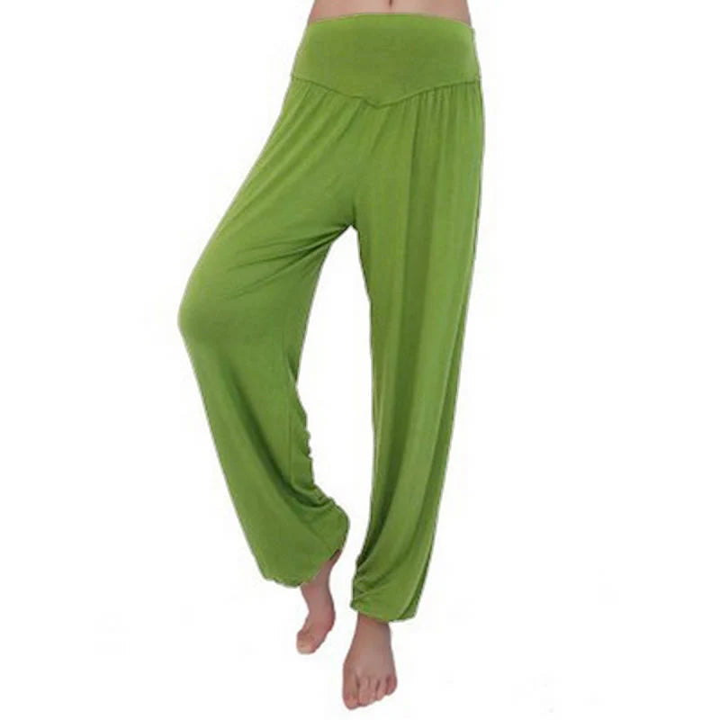 Pantalon Sarouel Long de Yoga et Danse en Modal Uni
