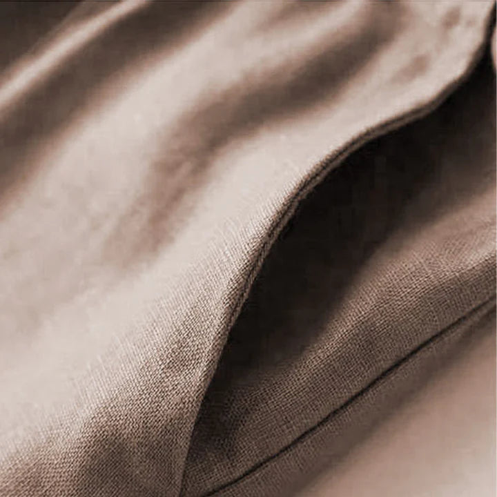 Pantalon Décontracté à Taille Haute, Large et Lacets, Avec Poches