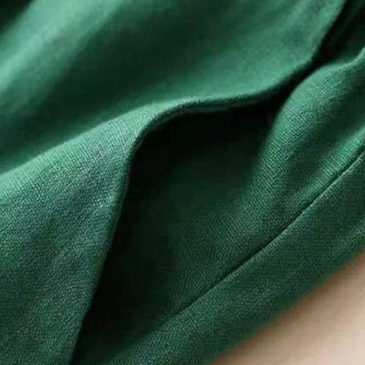 Pantalon Décontracté à Taille Haute, Large et Lacets, Avec Poches