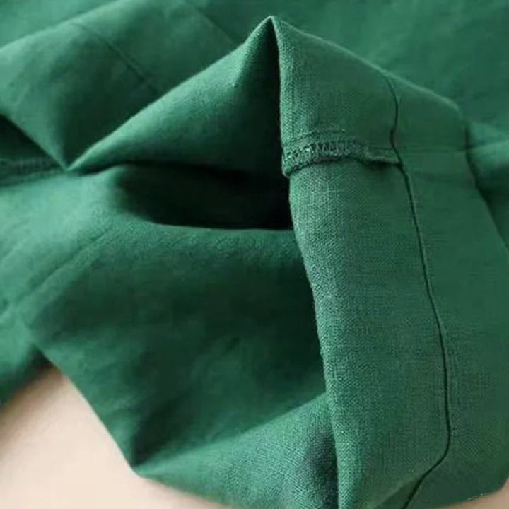 Pantalon Décontracté à Taille Haute, Large et Lacets, Avec Poches