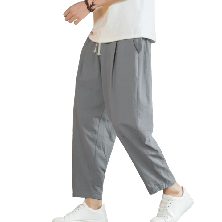 Pantalon d’Été pour Homme en Coton avec Poches