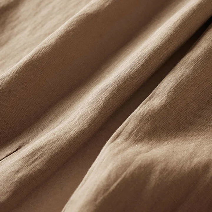 Pantalon Sarouel d’Été pour Femme Brodé de Petites Fleurs avec Poches