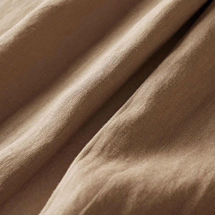 Pantalon Sarouel d’Été pour Femme Brodé de Petites Fleurs avec Poches