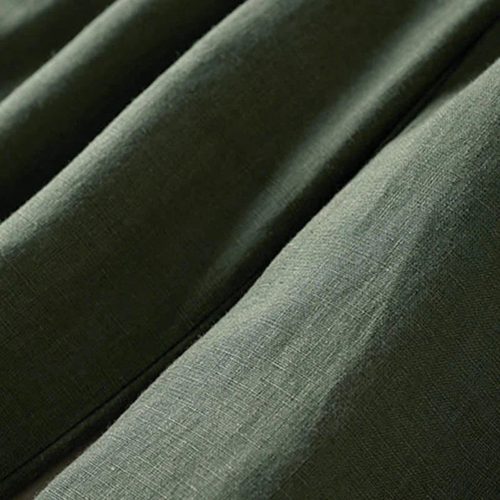 Pantalon Sarouel d’Été pour Femme Brodé de Petites Fleurs avec Poches