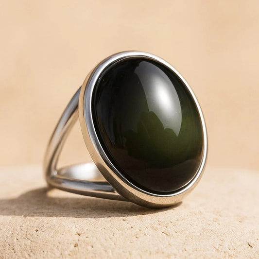 💍 Bague Obsidienne "Guérison de L'Âme"